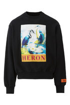Halftone Heron Organic Cotton Crewneck